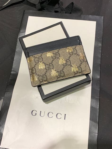 gucci bees card case|Gucci card holder sale clearance.